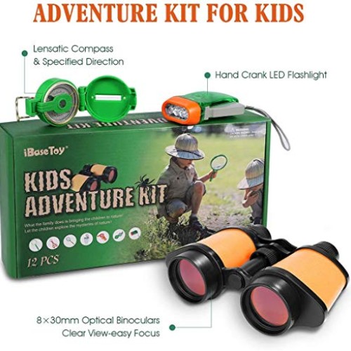 Outdoor Explorer Kit & Bug Catcher Kit with Binoculars, Flashlight...