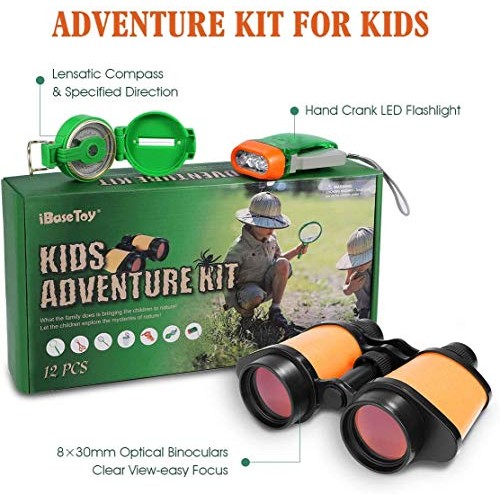 Outdoor Explorer Kit & Bug Catcher Kit with Binoculars, Flashlight...