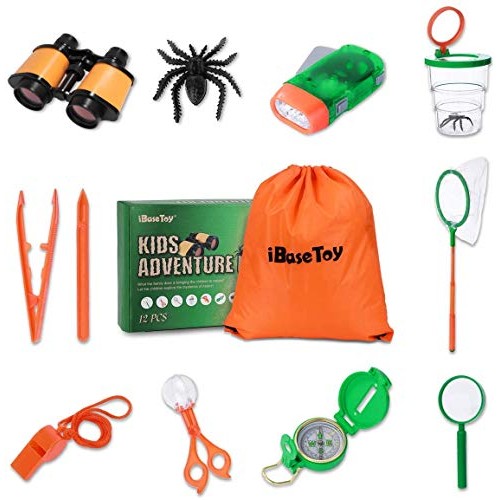 Outdoor Explorer Kit & Bug Catcher Kit with Binoculars, Flashlight...