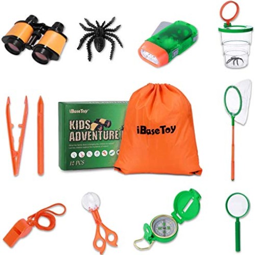 Outdoor Explorer Kit & Bug Catcher Kit with Binoculars, Flashlight...