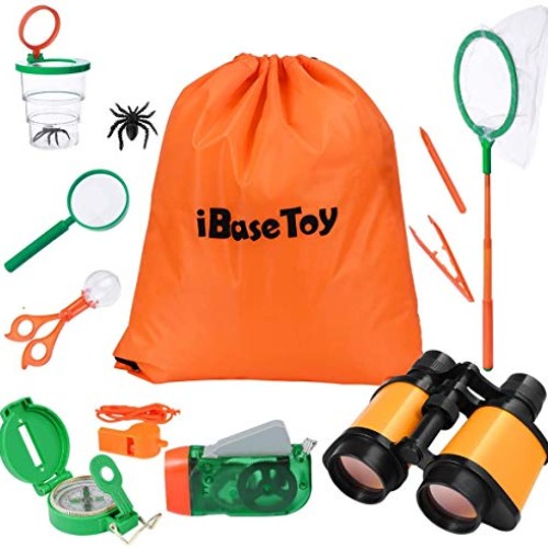 Outdoor Explorer Kit & Bug Catcher Kit with Binoculars, Flashlight...