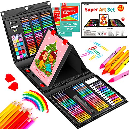 Art Set, iBayam 222 Pack Art Supplies Drawing Kit for Kids Girls B...