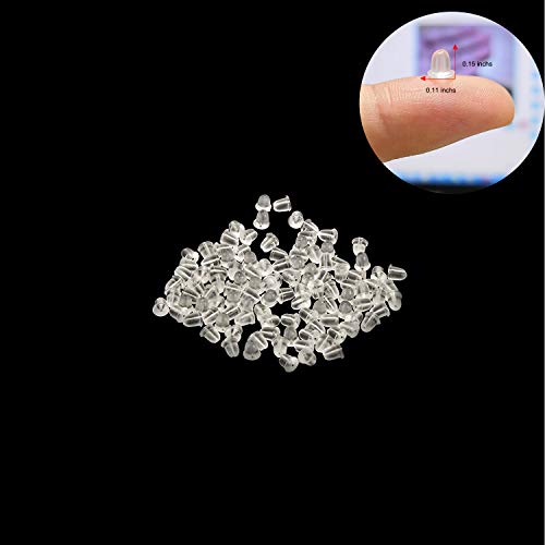 Silicone Earring Backs Earring Backings Soft Clear Ear Safety Back...