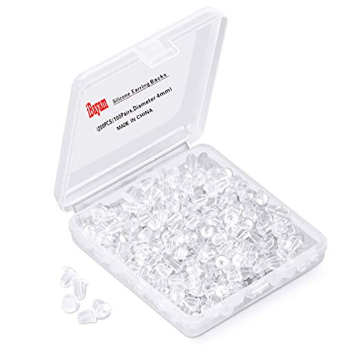Silicone Earring Backs Earring Backings Soft Clear Ear Safety Back...
