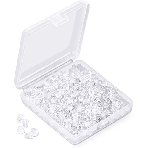 Silicone Earring Backs Earring Backings Soft Clear Ear Safety Back...
