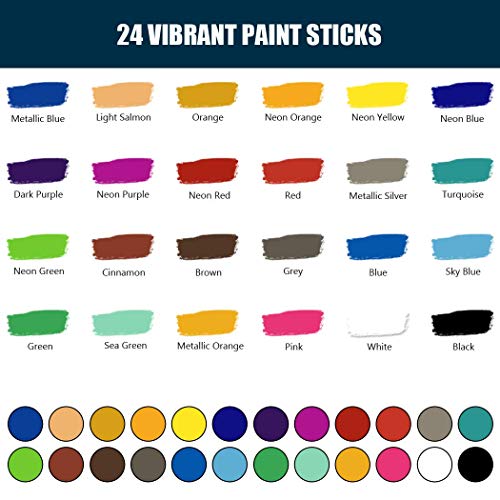 Washable Paint Markers, Crayons Solid Tempera Paint Sticks for Kid...