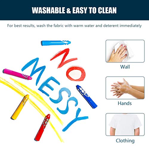Washable Paint Markers, Crayons Solid Tempera Paint Sticks for Kid...