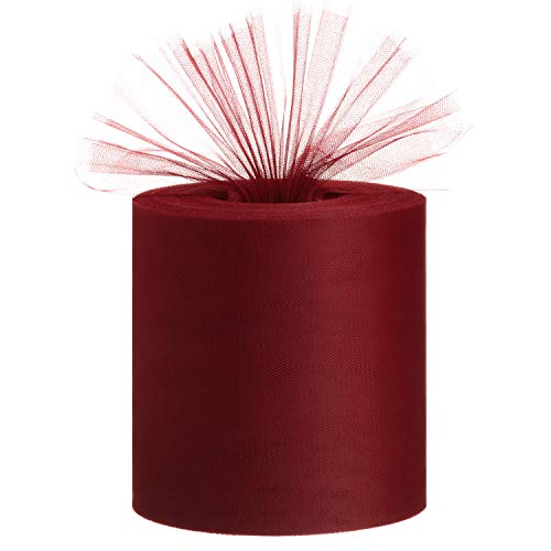 Tulle Fabric Roll, 6” by 200 Yards 600FT Tulle Organza Fabric Sp...