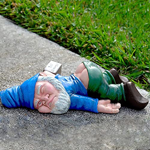 IcyAits Funny Drunk Dwarf Garden Gnome Statues Decoration, Creativ...
