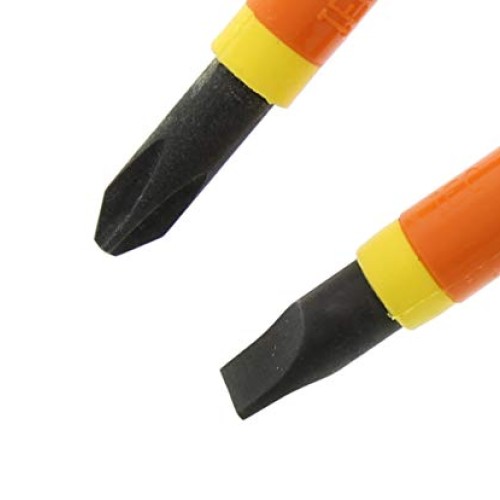 Ideal Industries Ins. Screwdriver Set, Slot/Phillips, 2 Pc, Orange...