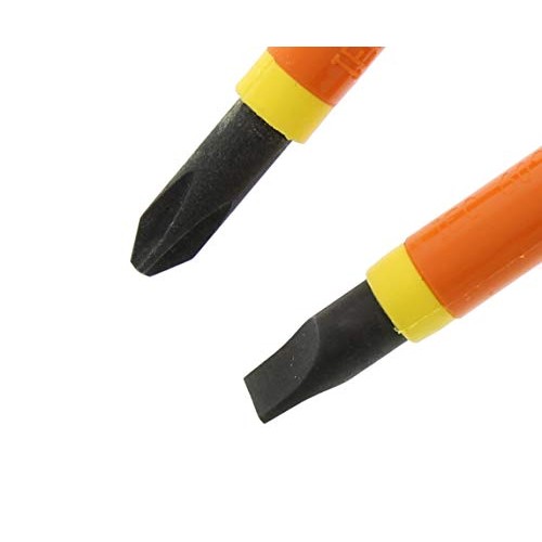 Ideal Industries Ins. Screwdriver Set, Slot/Phillips, 2 Pc, Orange...