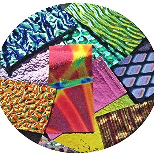 Assorted Dichroic on Black Glass Pieces - 90 COE, Made in America,...