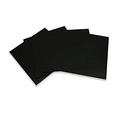 ON Sale, 4 Black Glass Fusible Squares 90 COE - 4 Pack