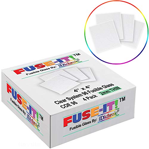 On Sale!, System 96, 2 mm Thin - 4 Inch Clear Glass Squares COE ...