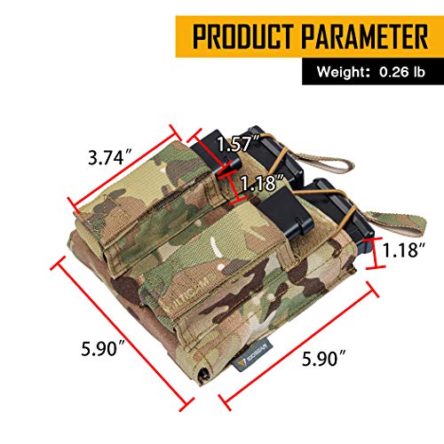 IDOGEAR Double Kangaroo Mag Pouch Tactical Molle Magazine Pouch Ma...