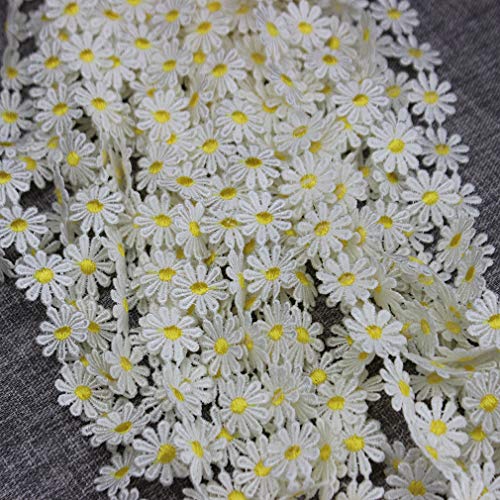 IDONGCAI 7 Yards Flowers Crafts Daisy Trim Lace Fabric by The Yard...