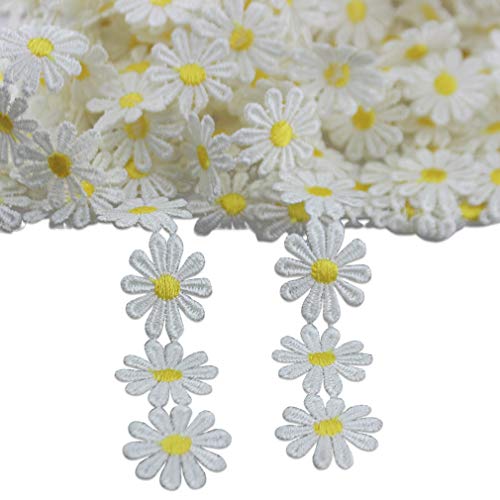 IDONGCAI 7 Yards Flowers Crafts Daisy Trim Lace Fabric by The Yard...