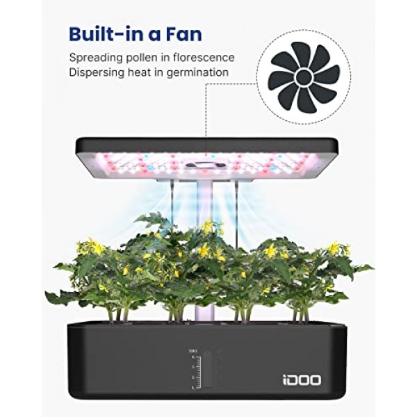 iDOO Hydroponics Growing System 12Pods, Indoor Garden with LED Gro...