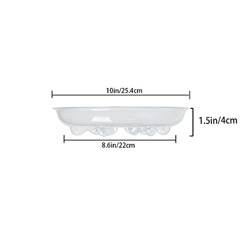 Idyllize 5 Pieces of 10 inch Clear Thick Plastic Heavy Duty Sturdy...