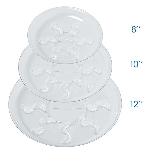 Idyllize 5 Pieces of 10 inch Clear Thick Plastic Heavy Duty Sturdy...