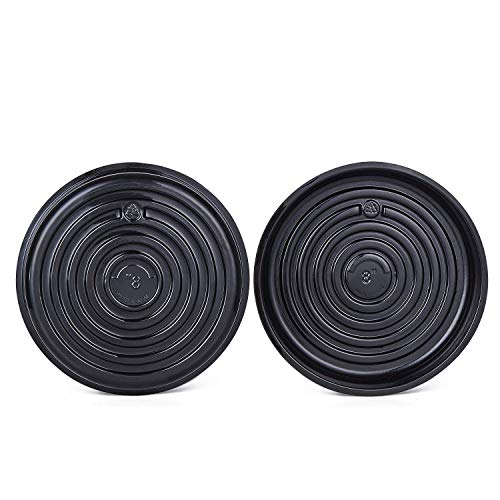 Idyllize 5 Pieces of 8 Inch Black Plastic Plant Saucer Drip Tray f...