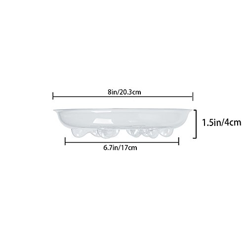 Idyllize 5 Pieces of 8 inch Clear Thick Plastic Heavy Duty Plant S...