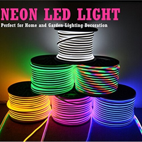 IEKOV LED NEON Light, AC 110-120V Flexible RGB LED Neon Light Stri...