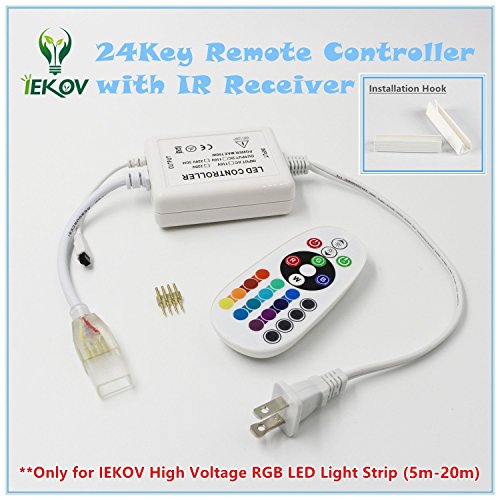 IEKOV LED NEON Light, AC 110-120V Flexible RGB LED Neon Light Stri...