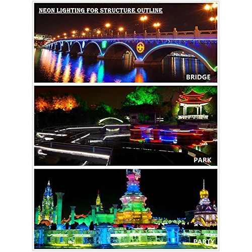 IEKOV LED NEON Light, AC 110-120V Flexible RGB LED Neon Light Stri...