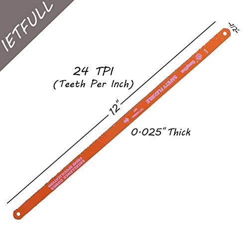 Hacksaw Blades 12 inch metal 10 Pack High Speed 24 TPI - 12 Len...