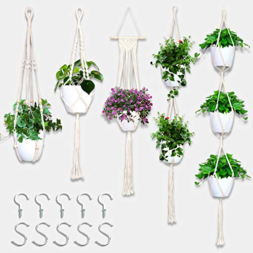 Macrame Plant Hanger Indoor Outdoor Hanging Plant Holders Long Lar...