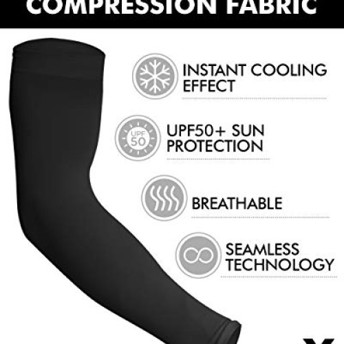 UV Sun Protection Arm Sleeves - Cooling Sports Compression Athleti...