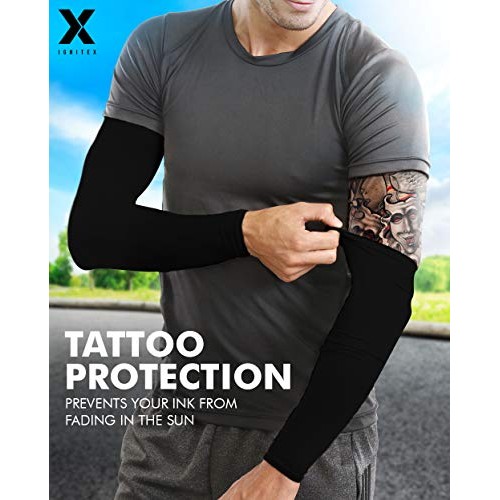 UV Sun Protection Arm Sleeves - Cooling Sports Compression Athleti...