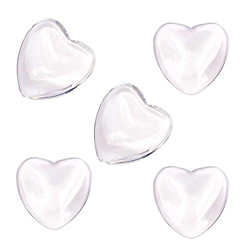 IGOGO Cabochon Glass Dome Clear Heart 25mm Non-calibrated for Phot...