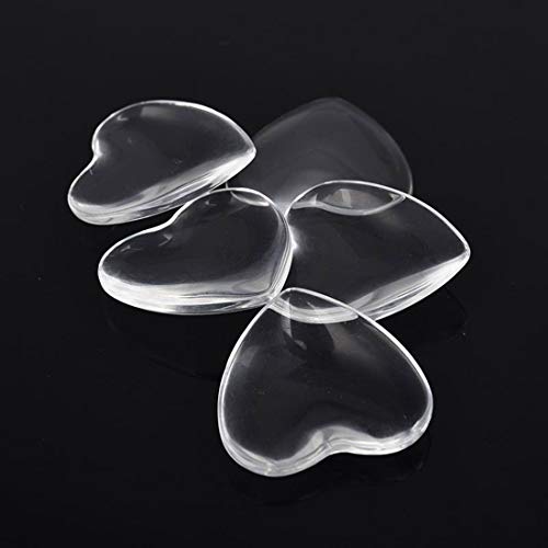 IGOGO Cabochon Glass Dome Clear Heart 25mm Non-calibrated for Phot...