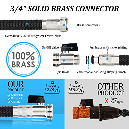 Garden Hose Expandable 50FT, Flexible Water Hose with Powerful Noz...