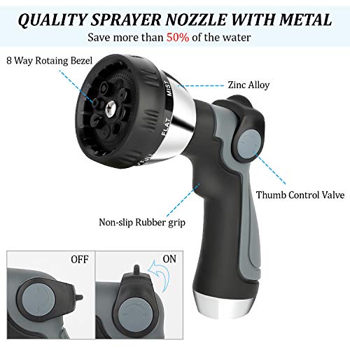 Garden Hose Expandable 50FT, Flexible Water Hose with Powerful Noz...