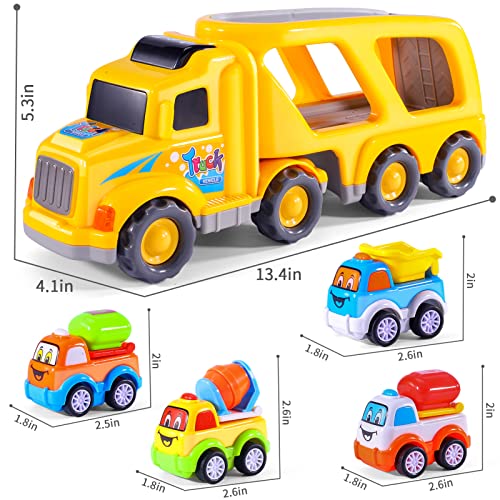 iHaHa Toy Trucks Car for 1 2 3 4 5 Year Old Toddlers Boys, 5 in 1 ...