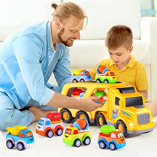 iHaHa Toy Trucks Car for 1 2 3 4 5 Year Old Toddlers Boys, 5 in 1 ...