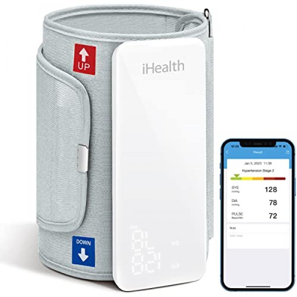 iHealth Neo Wireless Blood Pressure Monitor, Upper Arm Cuff, Bluet...