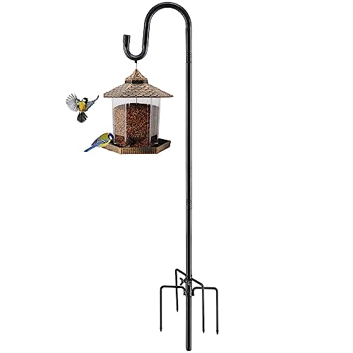 Bird Feeder Pole, 62 Inch & 5/8 Inch Diameter Stainless Steel Heav...