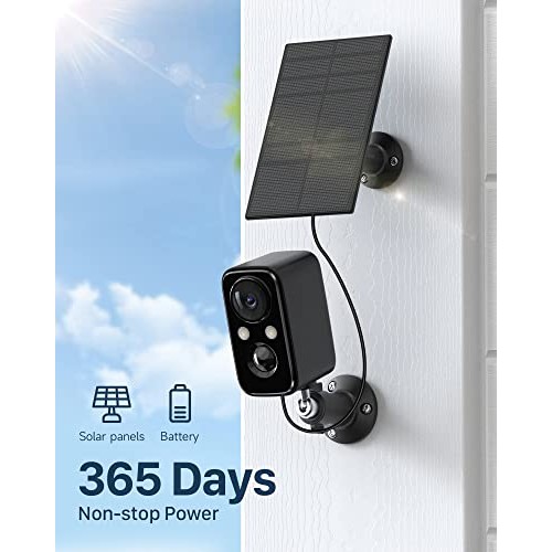 IHOXTX Security Cameras Wireless Outdoor, Flood Light Solar Camera...