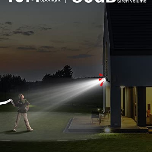 IHOXTX Security Cameras Wireless Outdoor, Flood Light Solar Camera...