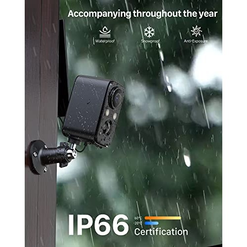 IHOXTX Security Cameras Wireless Outdoor, Flood Light Solar Camera...