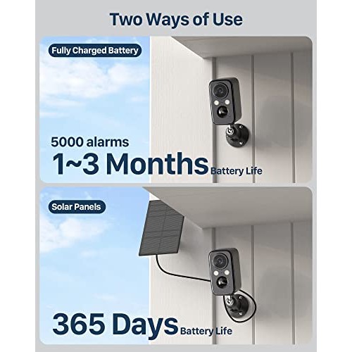 IHOXTX Security Cameras Wireless Outdoor, Flood Light Solar Camera...