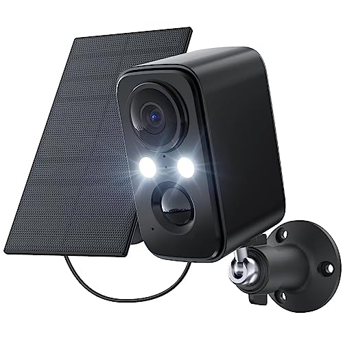 IHOXTX Security Cameras Wireless Outdoor, Flood Light Solar Camera...