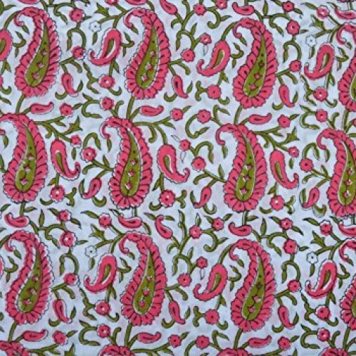 Select - Wood Block Print Fabric Indian Cotton Fabric Tribal Asian...