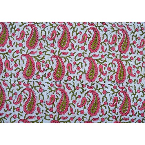 Select - Wood Block Print Fabric Indian Cotton Fabric Tribal Asian...