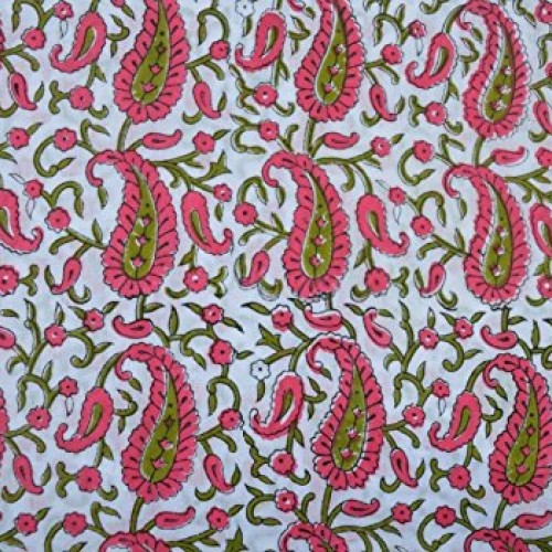 Select - Wood Block Print Fabric Indian Cotton Fabric Tribal Asian...