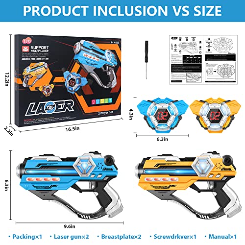 IJO Laser Tag Set of 2-Infrared Multi Function Laser Gun-2 Guns an...